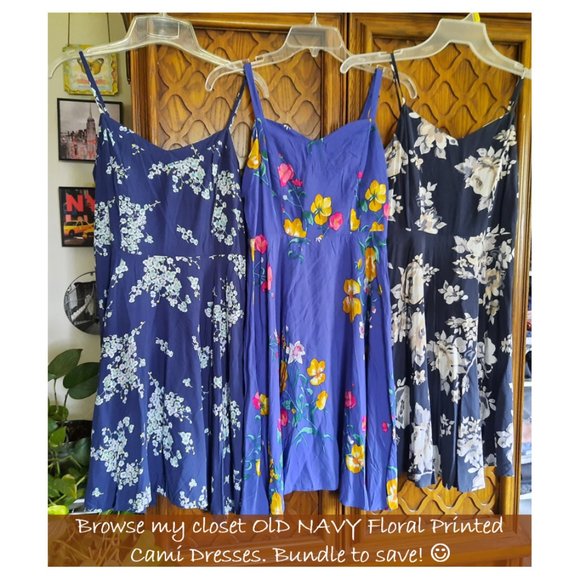 3/$15 OLD NAVY Boho Printed Fit and Flare Cami Sundress - Black/White ,Size XS - Picture 15 of 16